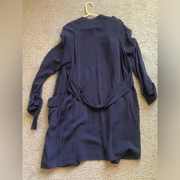 A.L.C Navy Blue Trench Coat Size M - Picture 8 of 9